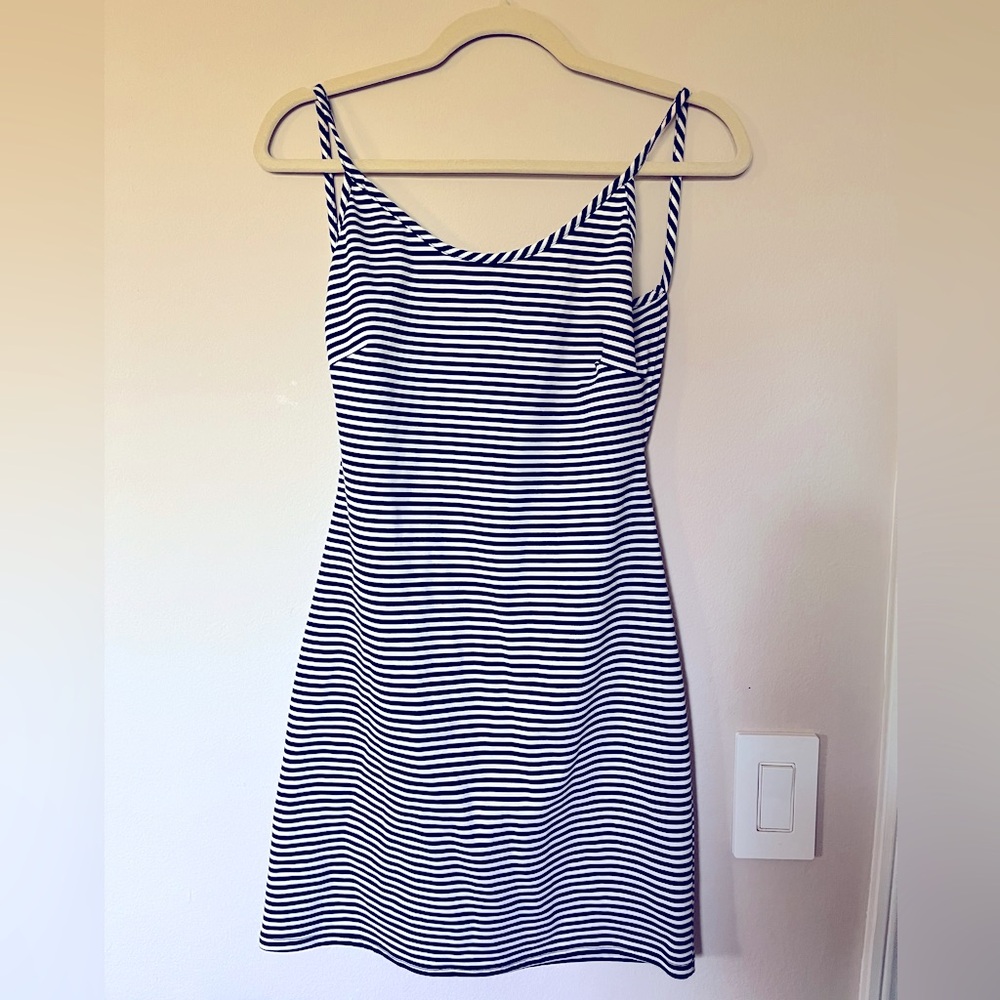 stripe pattern mini sundress